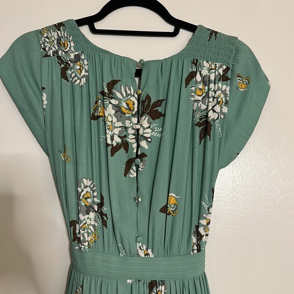 Free People Floral Midi Dress Size 6 - Picture 3 of 3